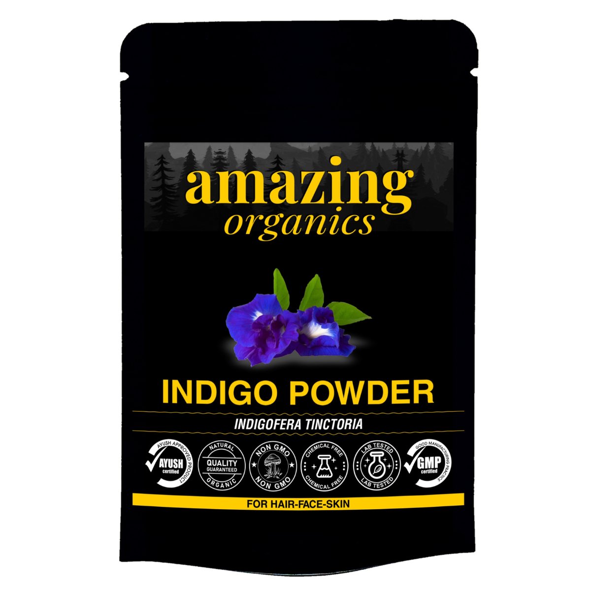 Indigo Powder For Hair Black 100 Grams,Natural Hair and Beard Dye.