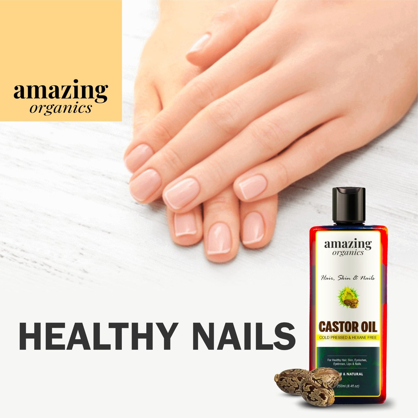 Castor Oil for Hair,  Skin & Nails