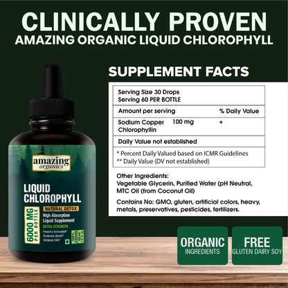 Liquid Chlorophyll Drops - Organic Chlorophyll