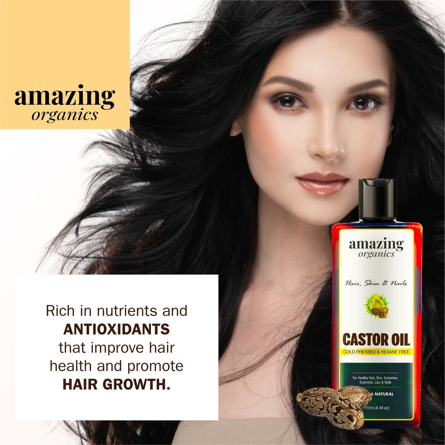 Castor Oil for Hair,  Skin & Nails