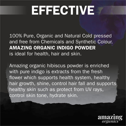 Indigo Powder For Hair Black 100 Grams,Natural Hair and Beard Dye.