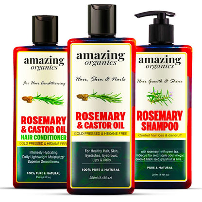 Rosemary Bundle Hair Oil - Shampoo - Conditioner