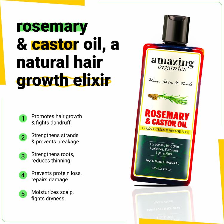 Rosemary & Castor Oil for Hair Growth