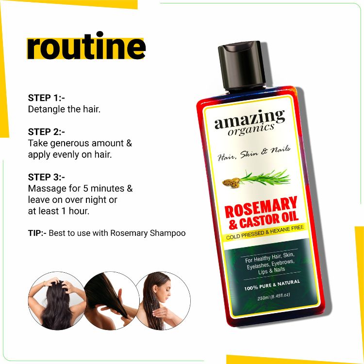 Rosemary & Castor Oil for Hair Growth