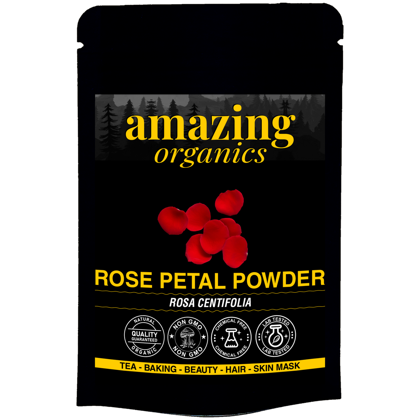 Organic Rose Petal Powder for Skin, Hair & Health | Chemical Free | GMO free