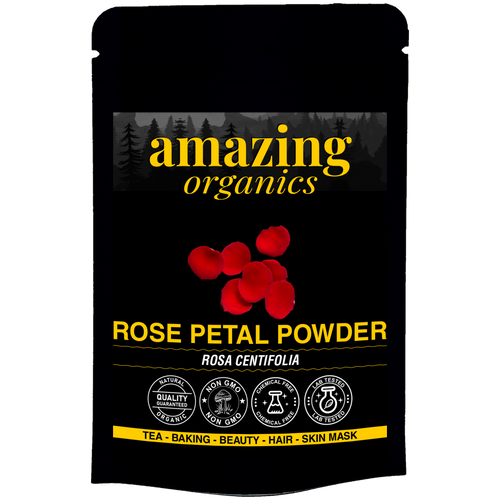 Organic Rose Petal Powder for Skin, Hair & Health | Chemical Free | GMO free