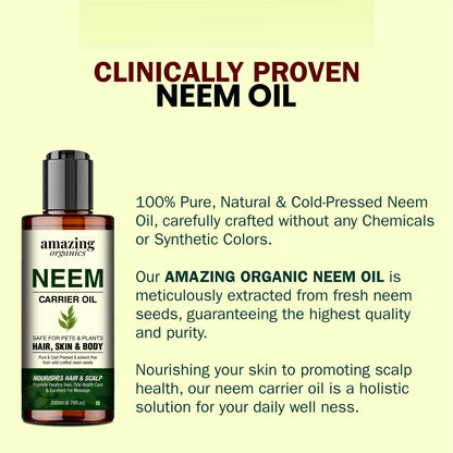 Neem Oil - Pure & Organic for HAIR - SKIN & NAILS