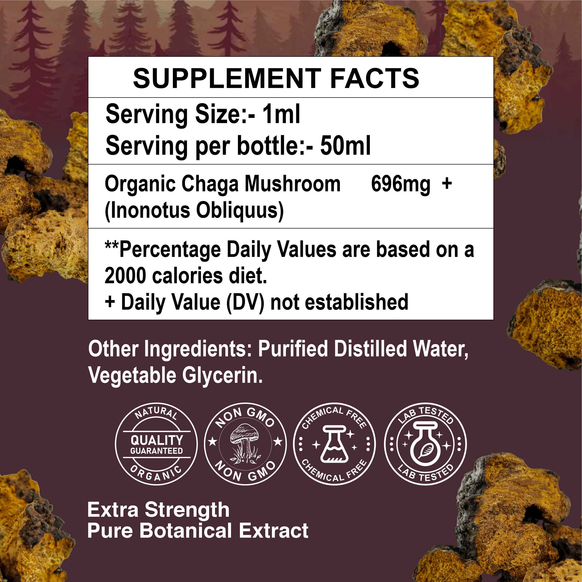 Chaga Mushroom Drops