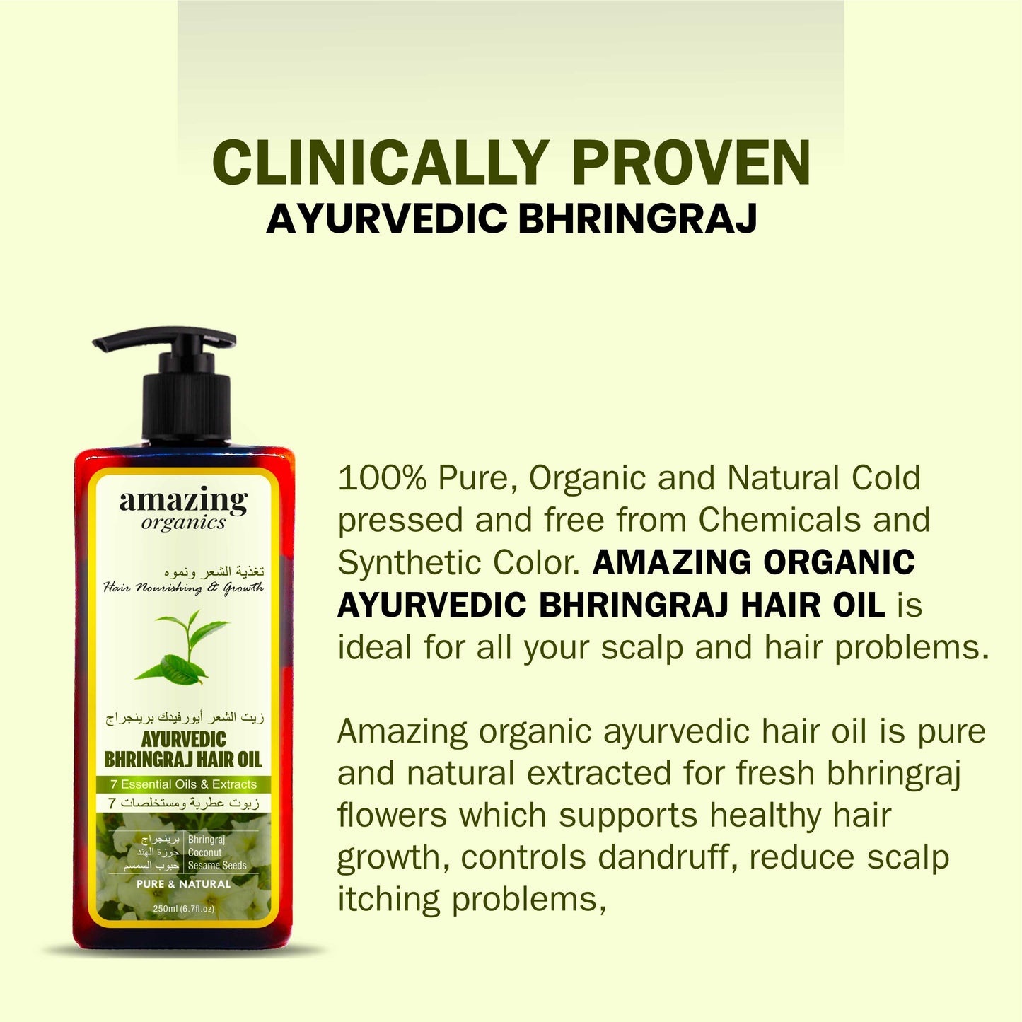 Pure Bhringraj Oil for Hair Growth