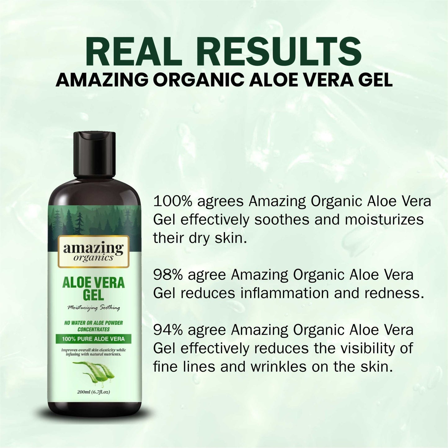 Aloe Vera Gel for Face & Body - 200ml - amazing organics