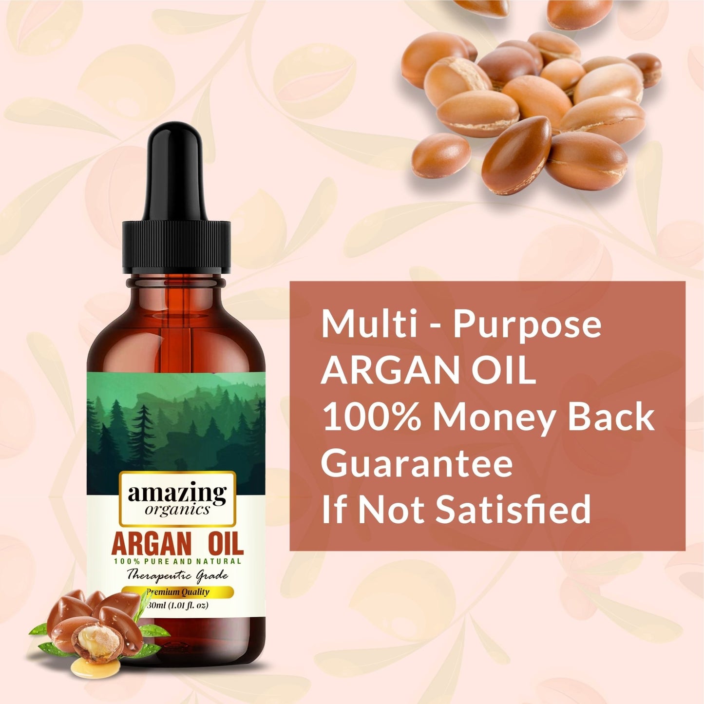 Argan Oil - Pure & Organic for Hair & Skin - amazing organics