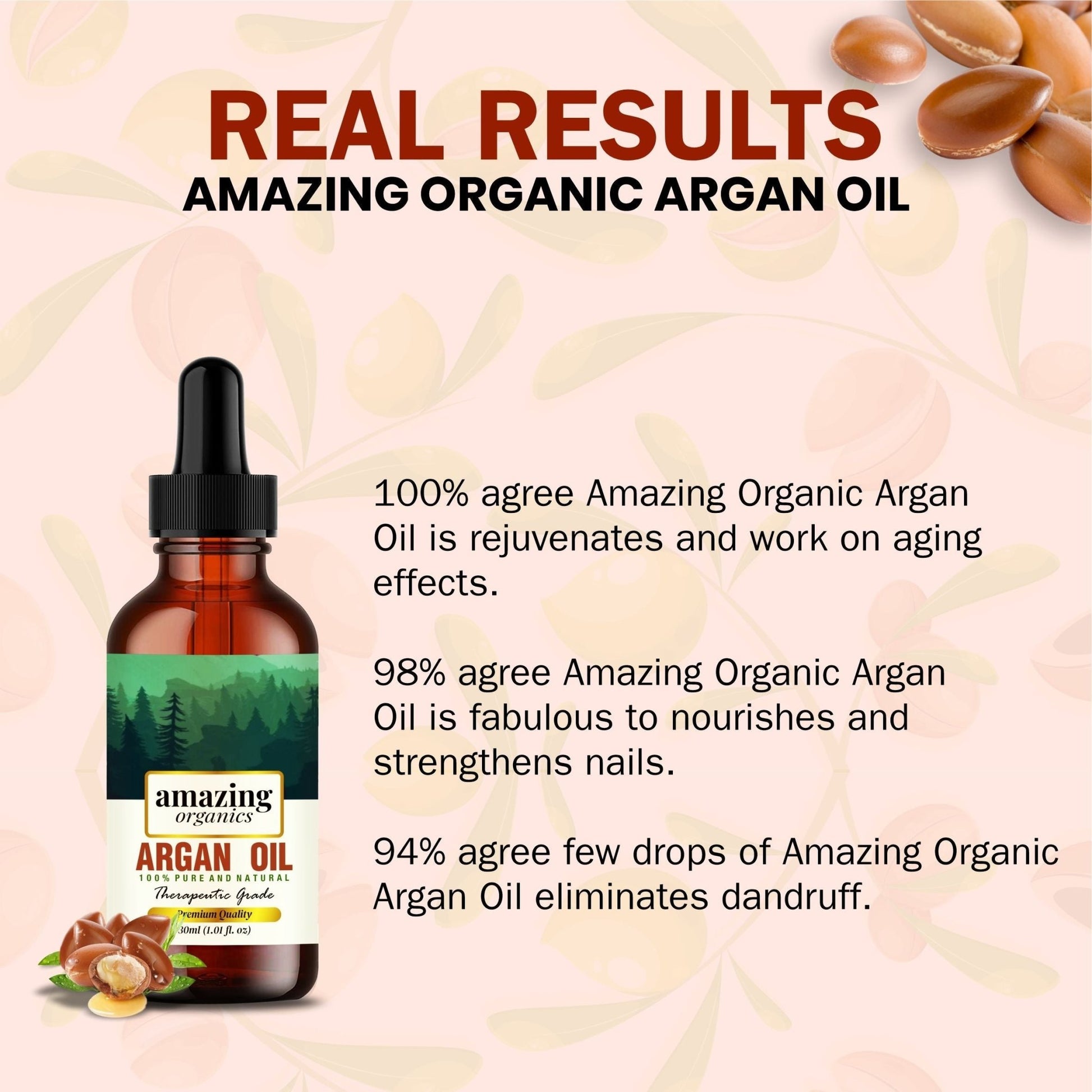 Argan Oil - Pure & Organic for Hair & Skin - amazing organics