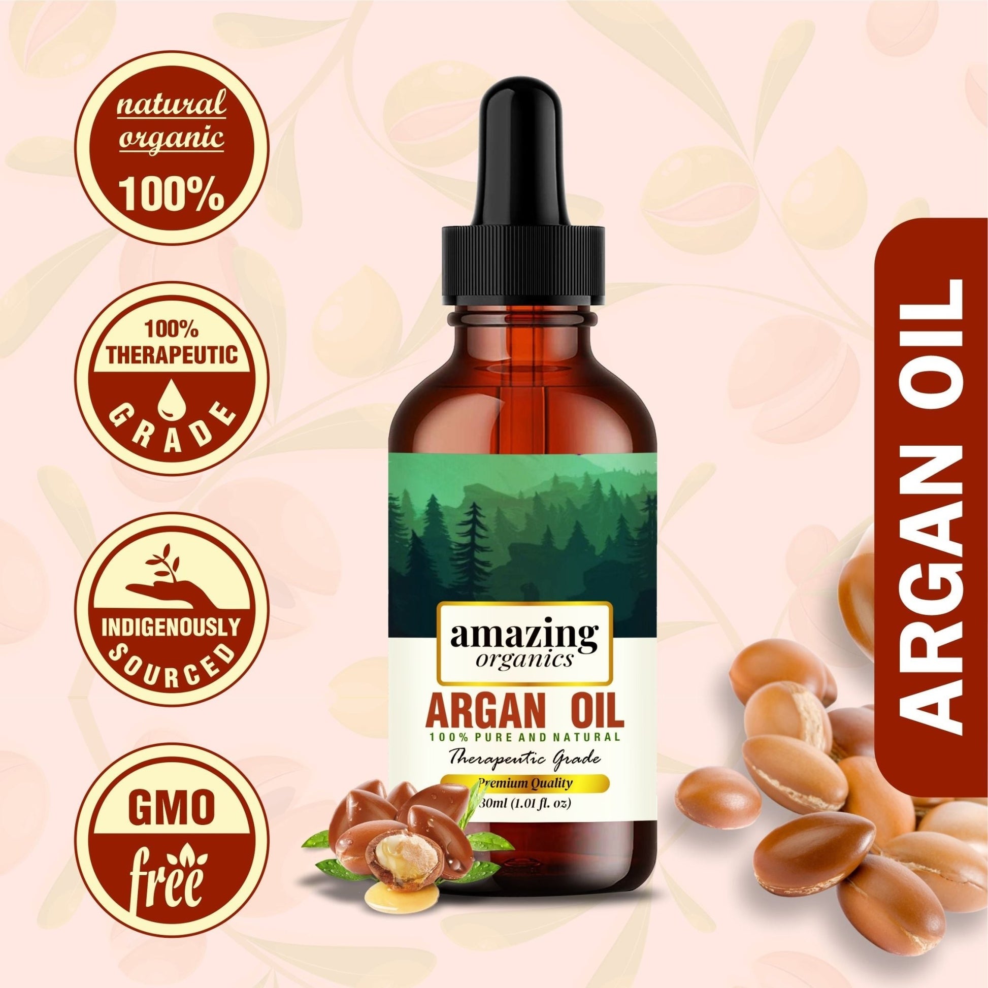 Argan Oil - Pure & Organic for Hair & Skin - amazing organics