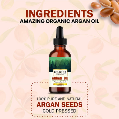 Argan Oil - Pure & Organic for Hair & Skin - amazing organics