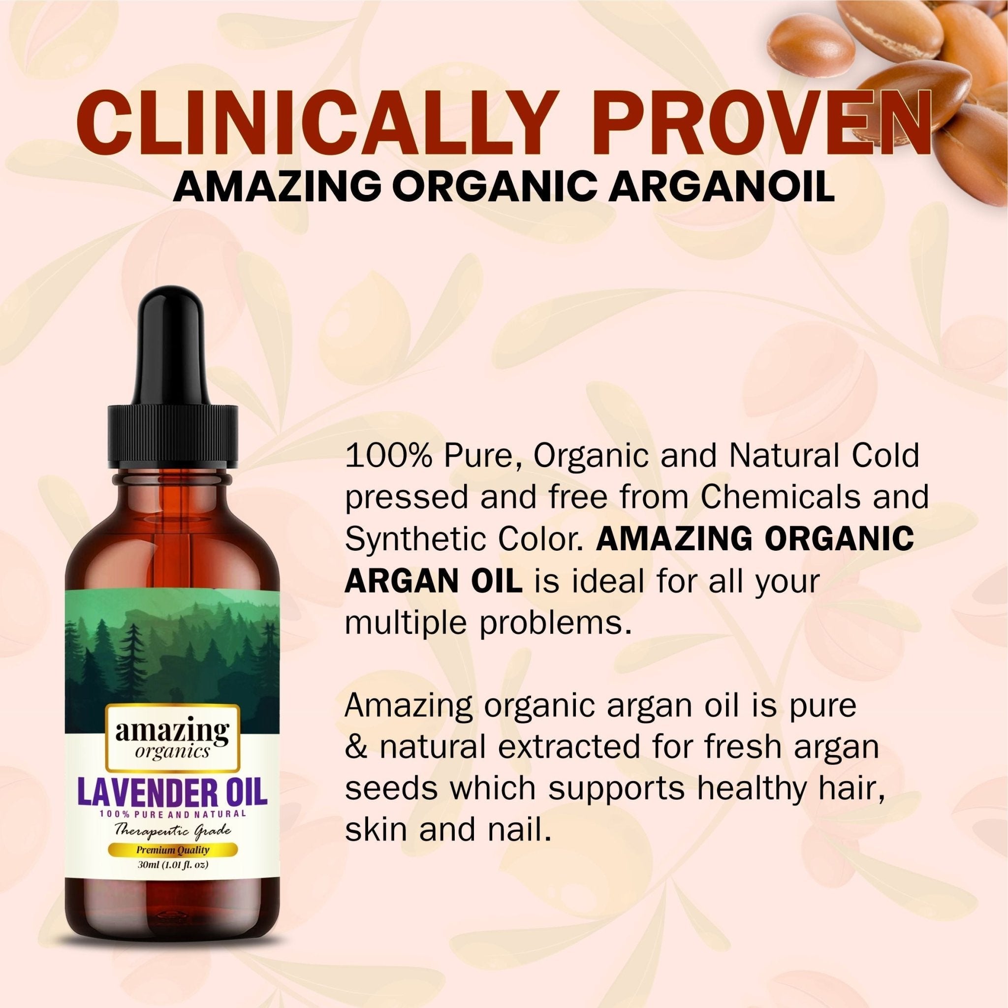 Argan Oil - Pure & Organic for Hair & Skin - amazing organics