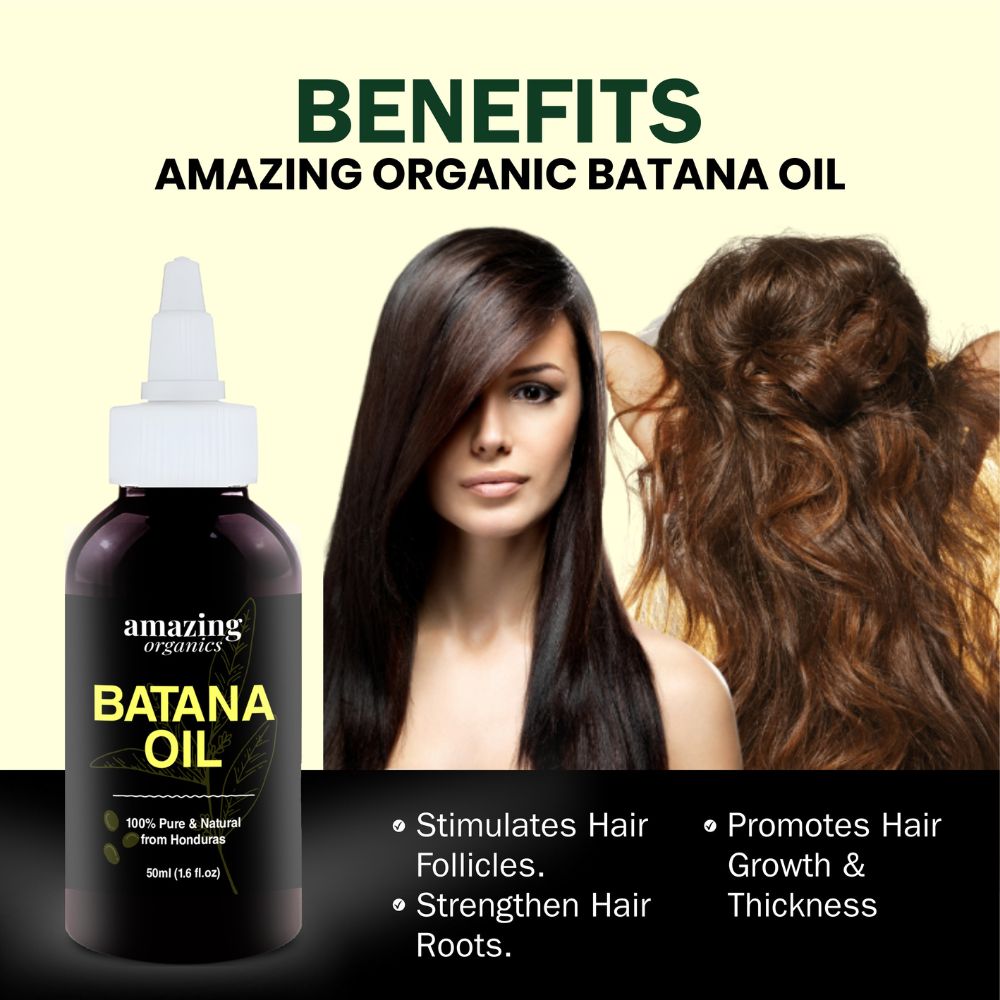 Batana Oil For Hair Growth- 50ml (1.7fl.oz) - amazing organics