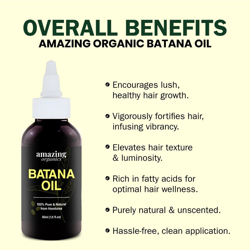 Batana Oil For Hair Growth- 50ml (1.7fl.oz) - amazing organics