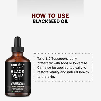 Black Seed Oil - 50ml (1.7fl.oz) - amazing organics