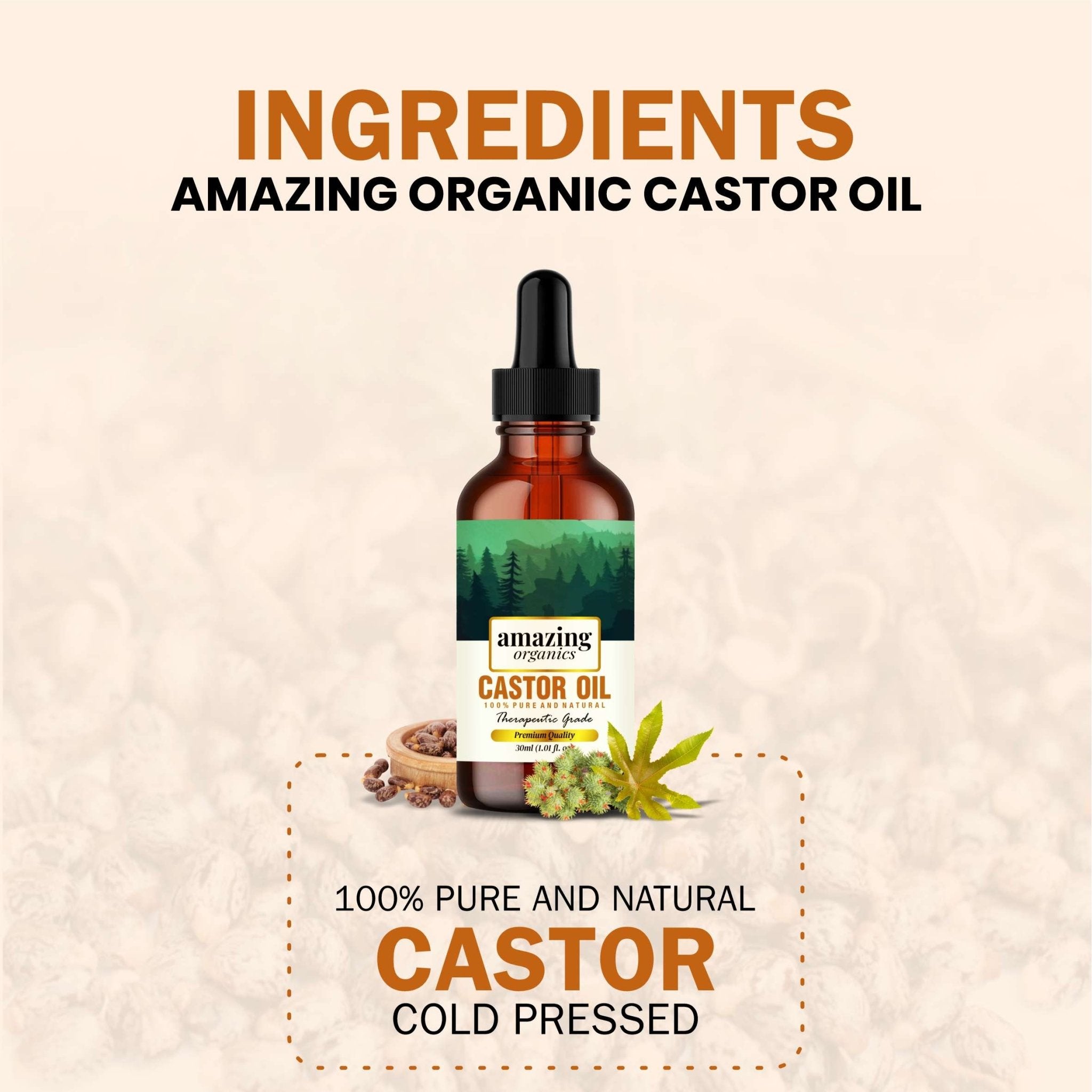 Castor Oil Cold Pressed - amazing organics