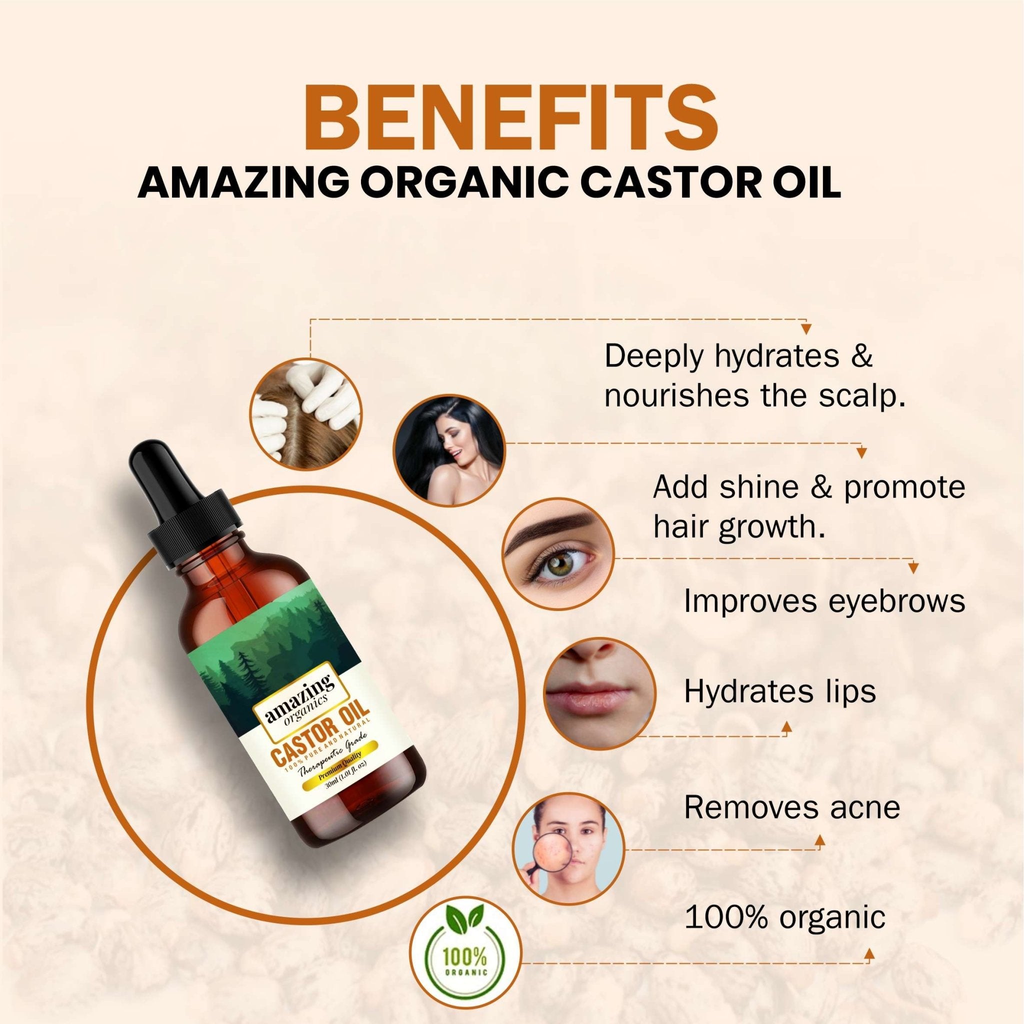 Castor Oil Cold Pressed - amazing organics