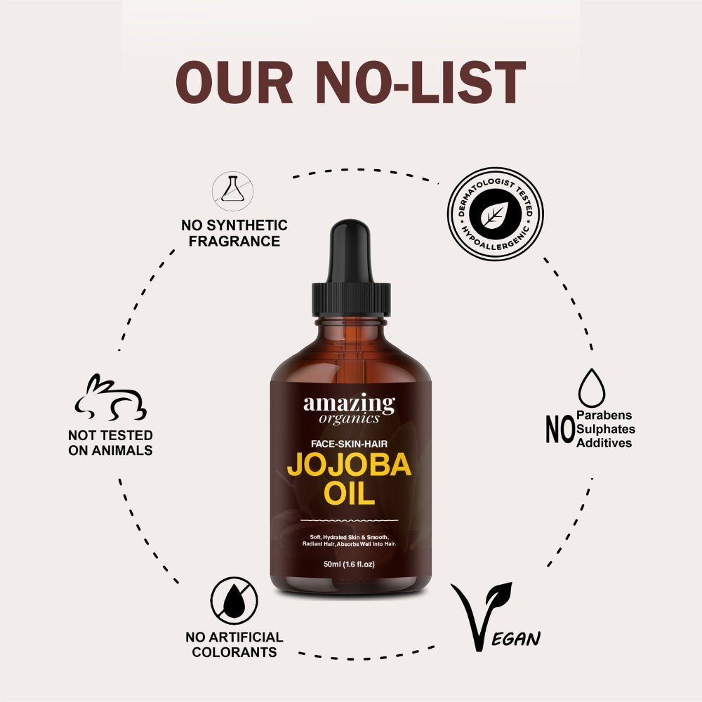 Jojoba Oil - 50ml (1.6fl.oz) - amazing organics