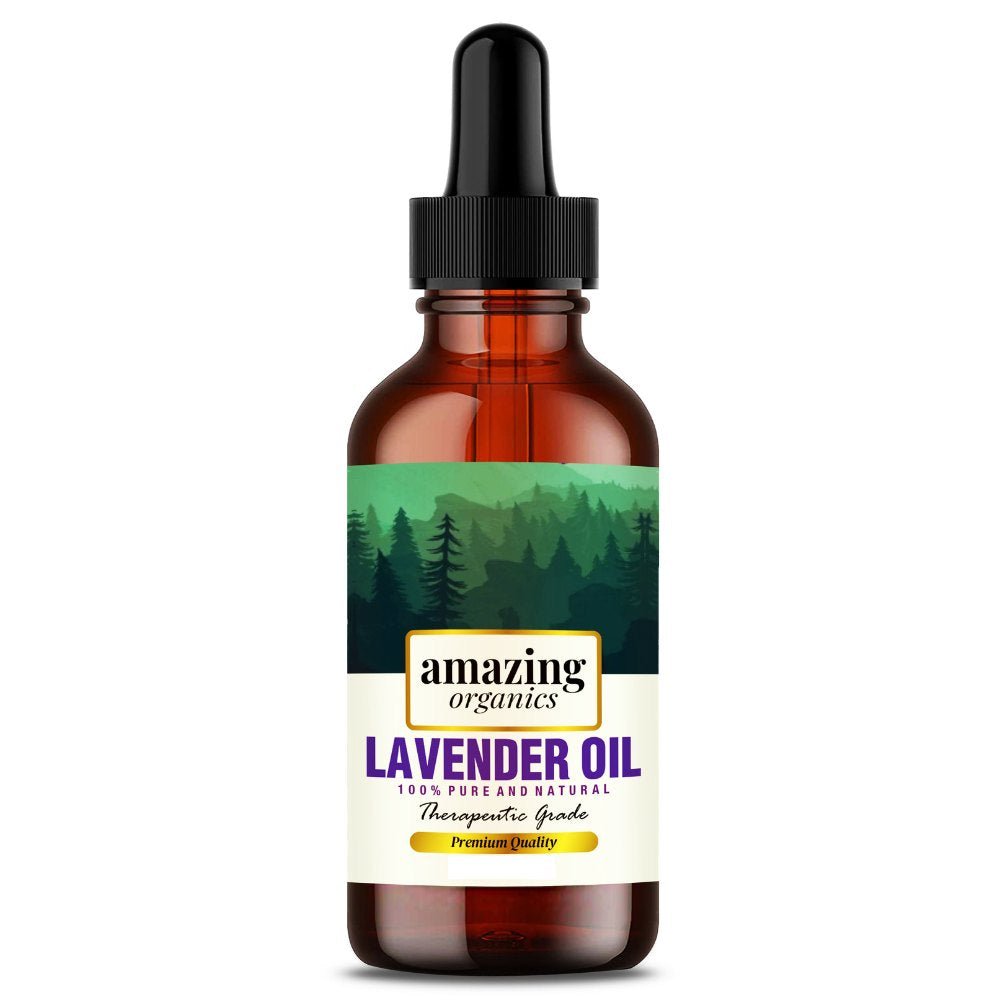 Lavender Essential Oil for Aroma Therapy, Stress Relief, Hair, Skin & Sleep - amazing organics