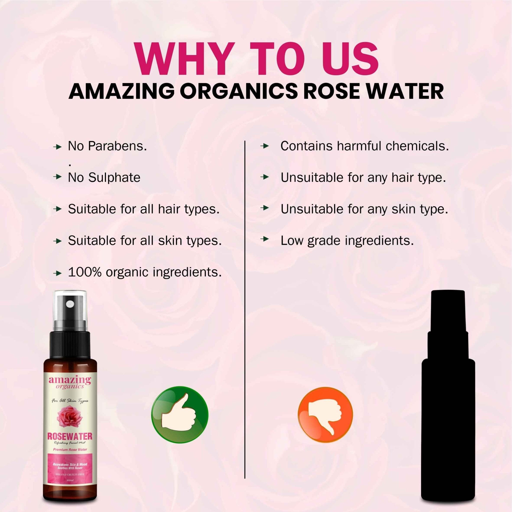 Rose Water - amazing organics