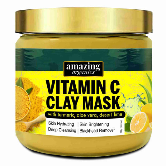 Turmeric Clay Mask with Vitamin C & Aloe - amazing organics